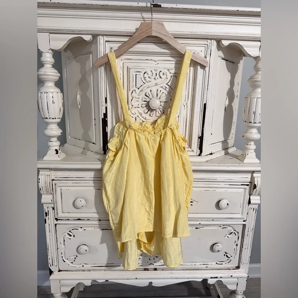Free People Intimately Yellow Pajama Romper • Size M • NWT - Picture 2 of 6